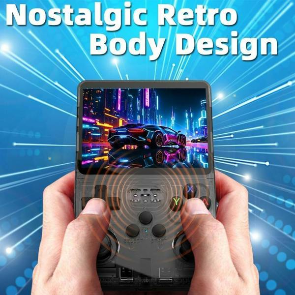 Dyzi R36S Retro Handheld Game Console 128GB 3.5 Inch IPS Purple