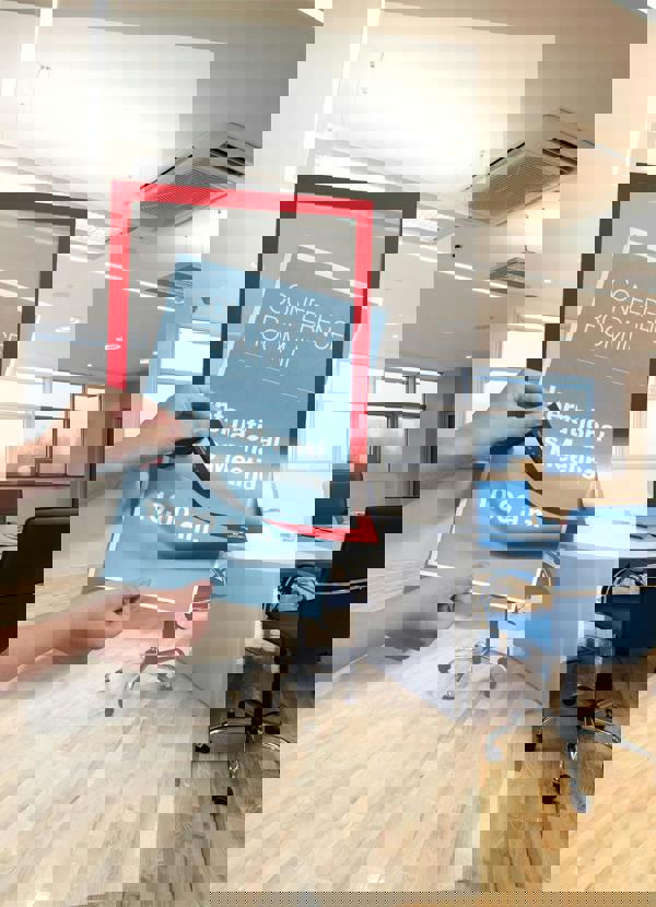 Durable DURAFRAME Self Adhesive Magnetic Signage Frame | A4 Red