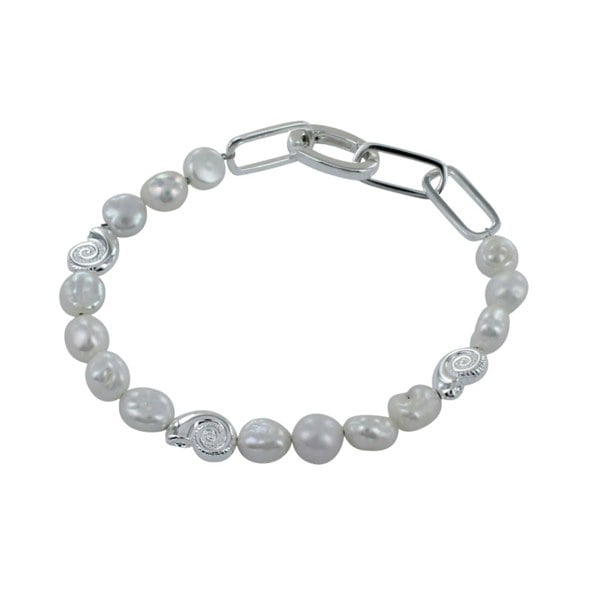 Pearl and Ammonite Bracelet - Reeves & Reeves