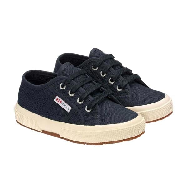 Superga Childrens/Kids 2750 Jcot Leather Trainers - Navy - 