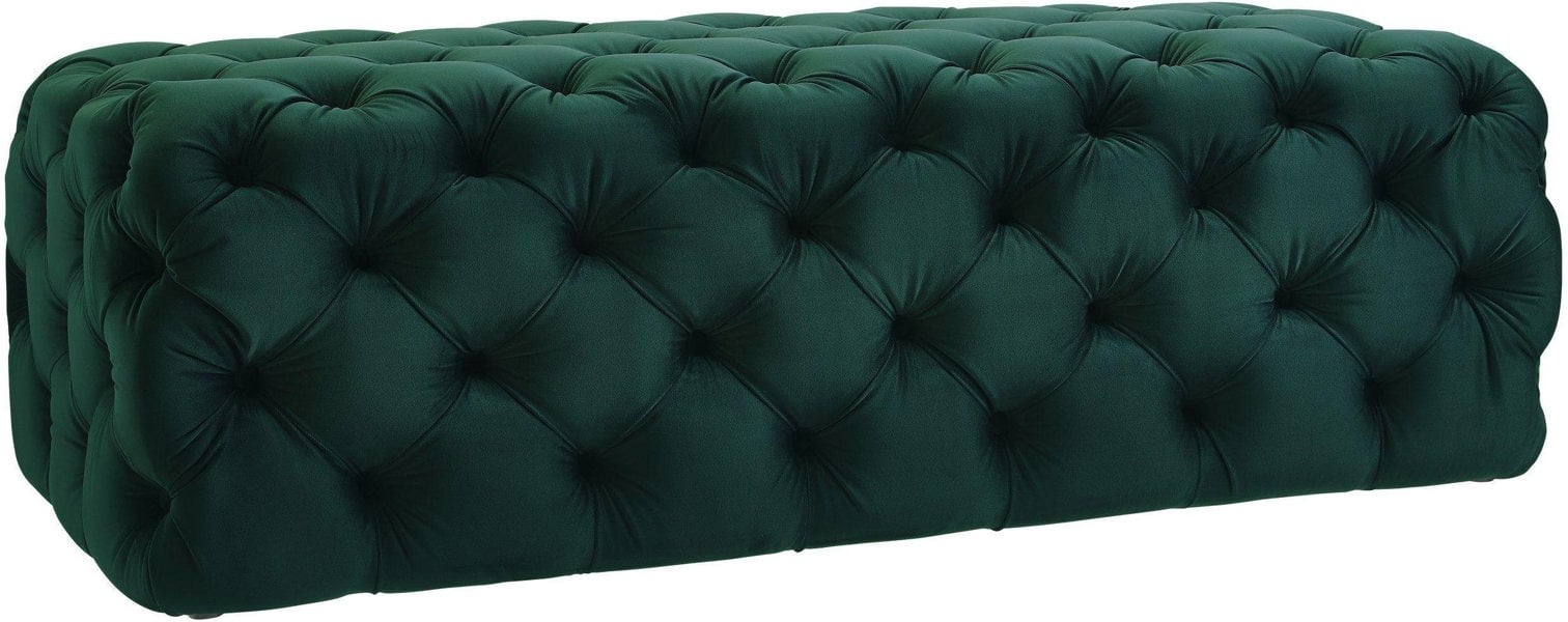 Furniture Edit Kaylee Green Velvet Ottoman