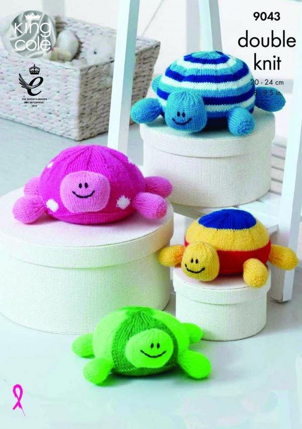 King Cole Knitting Pattern 9043, Toys 20cm - 24cm - Intermediate