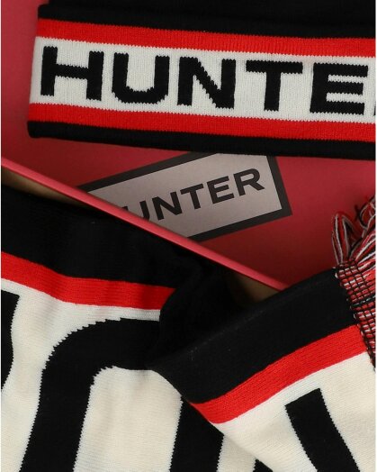 Hunter Unisex Dunbar Hat and Scarf Boxset - Black