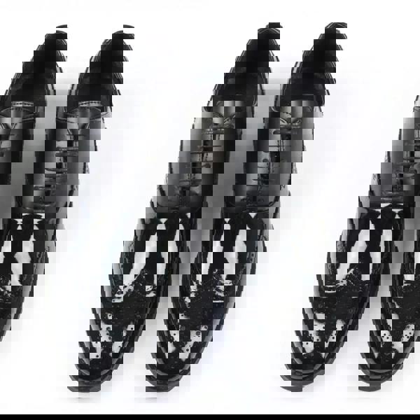 Dolcetto Men's Patent PU Leather Wingtip Oxford Shoes