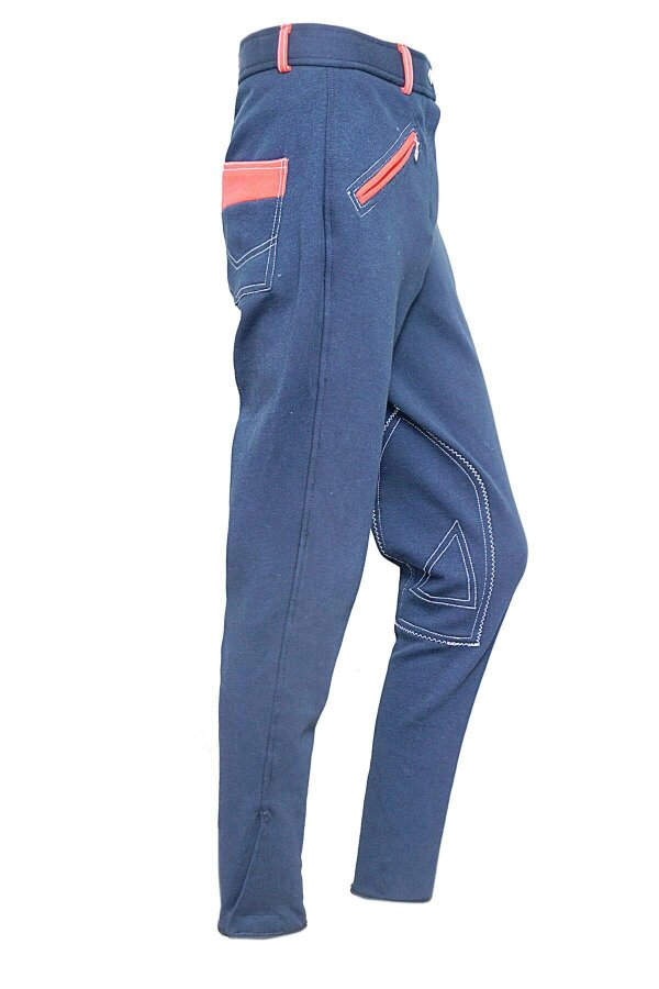 eQuitack Women's Performance Diesel Horse Riding Jodhpurs Navy/Red