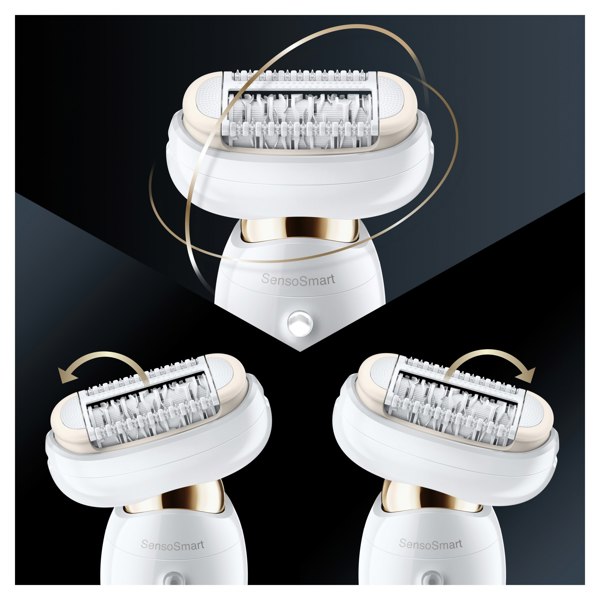 Braun Silk-epil 9 Flex 9-100 Beauty Set - Epilator, Flexible Head, Easier Hair Removal - White/Gold