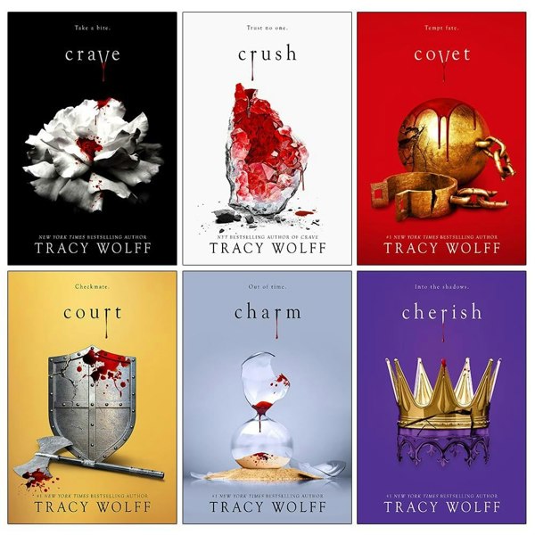 Crave Series 6 Book Set By Tracy Wolff (Crave, Crush, Covet, Court, Charm, Cherish)