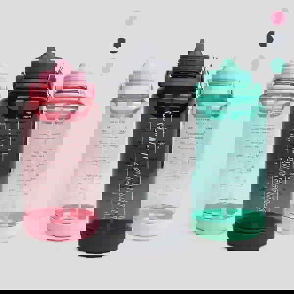 Phoenix Fitness 2L Motivational Water Bottle Slate