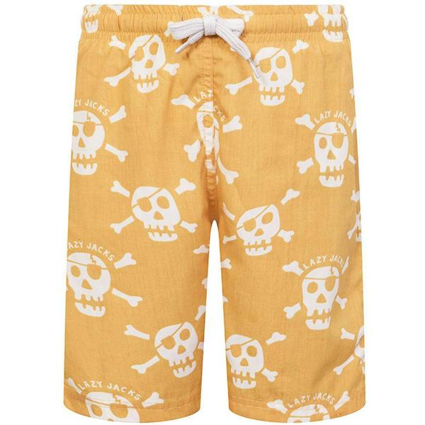 Lazy Jacks Boys Printed Board Shorts - Yellow