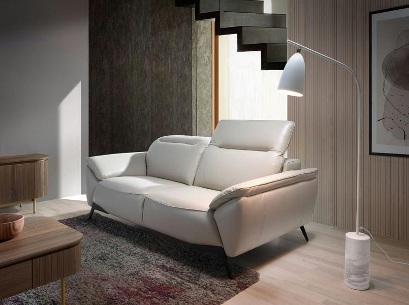 Angel Cerdá Taupe leather sofa 6131/6132