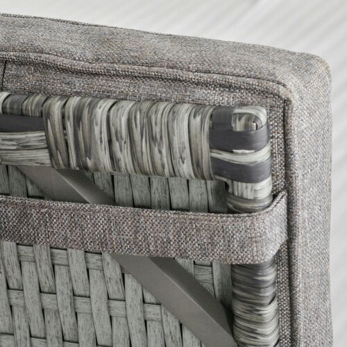 Wyld Haus Nodika Rattan Grey 2 Seater Outdoor Bistro Set with Reclining Armchairs and Table