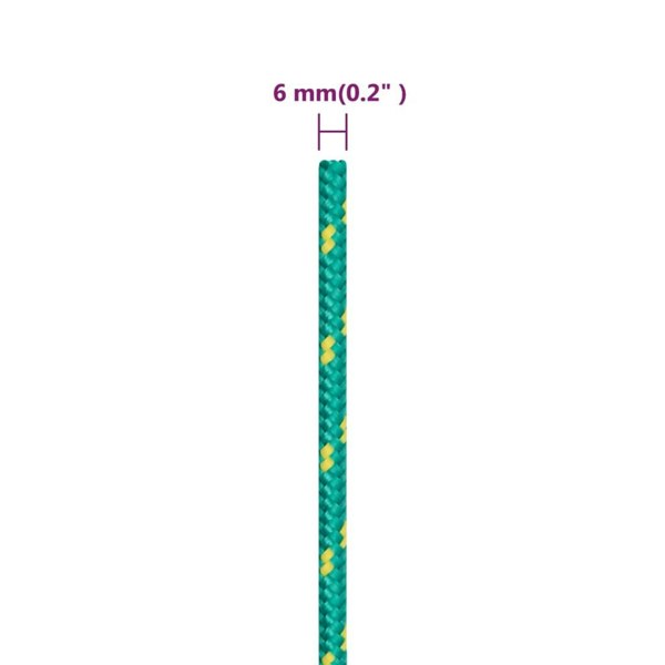 Berkfield Boat Rope Green 6 mm 500 m Polypropylene