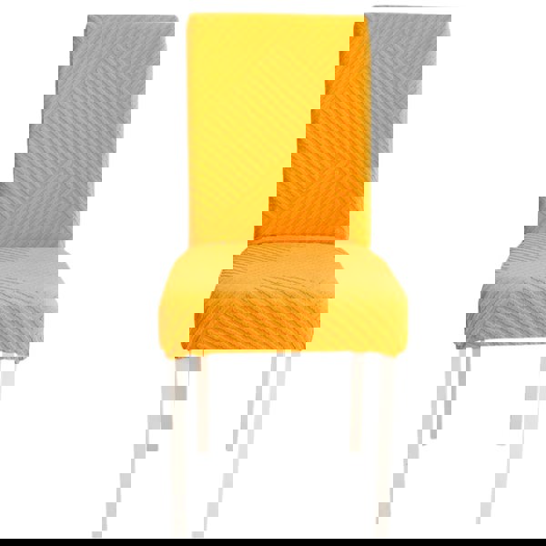 Anyseat Orange Knitted Lines Elastic Chair Cover for Dining Room