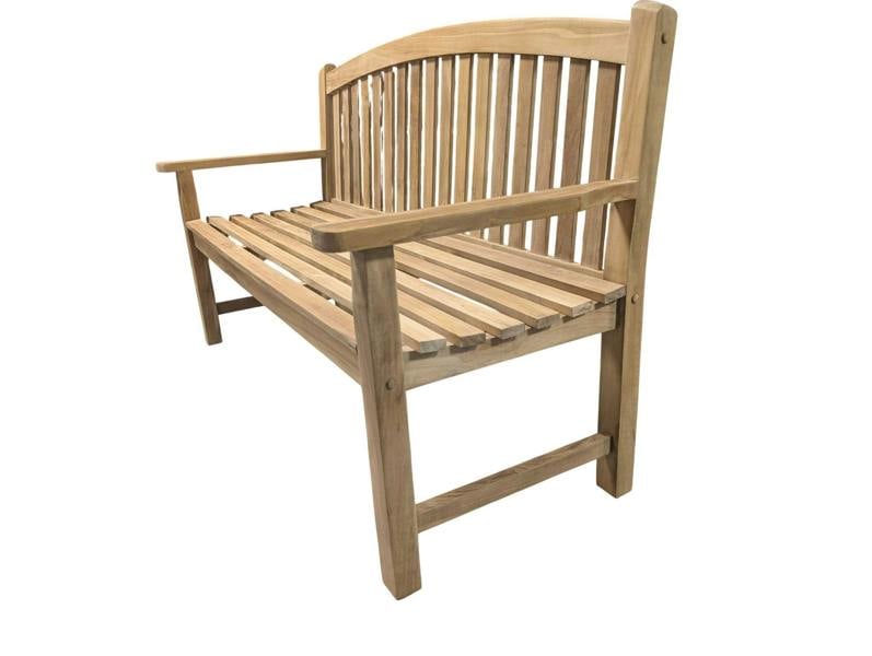 Memorials Direct Bowback Teak Memorial Bench – Engraved Directly Into the Wood