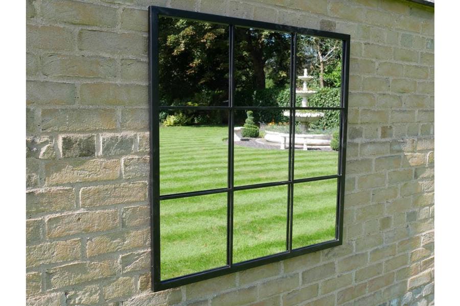Large Wall Mounted  Vintage Simple Design Square Mirror for Garden or Home