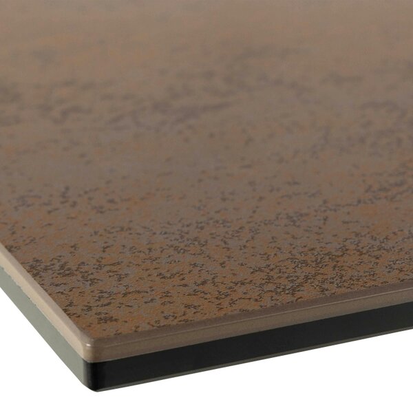 Wyld Haus Perth 168cm Rusty Brown Ceramic Extendable Dining Table Industrial Black Metal Legs