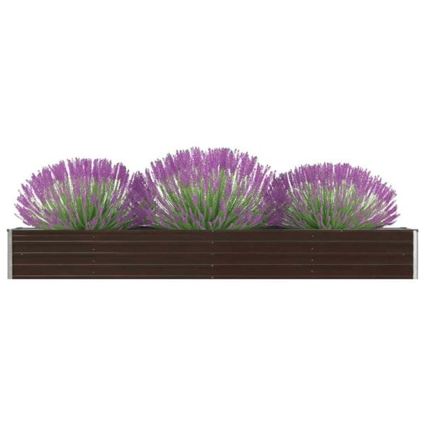 Berkfield Garden Raised Bed Galvanised Steel 320x40x45 cm Brown
