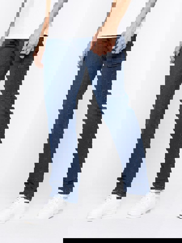 Crosshatch Kremtap Cargo Jeans Dark Wash