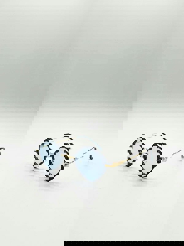 SVNX Diamond Shape Sunglasses in Black Blue