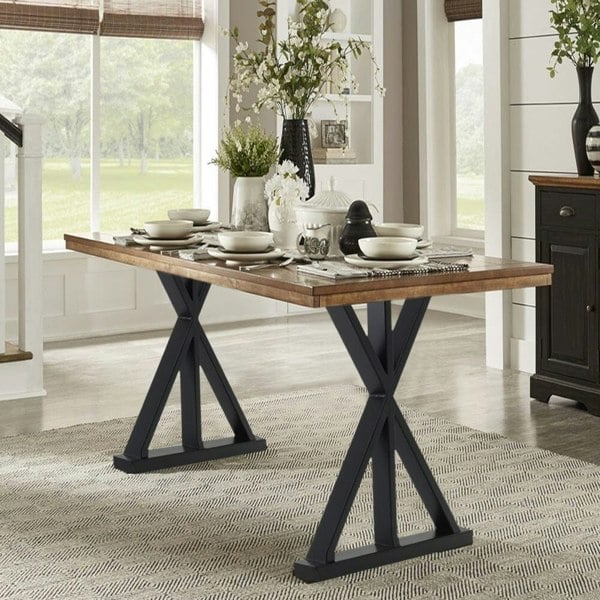 2 Pieces Black Metal Table Legs Heavy Duty Industrial Table Legs Living and Home