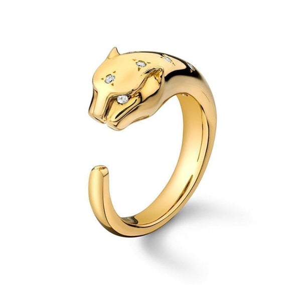 Gold Trip Leopard Open Ring