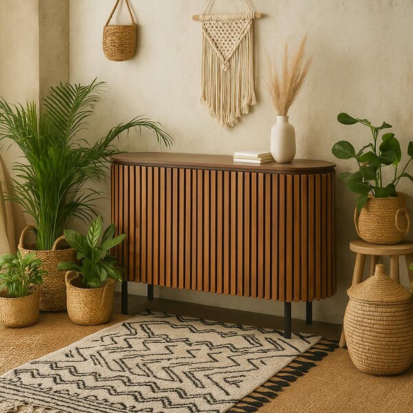 Wyld Haus California Slatted Mango Wood Two Door Sideboard
