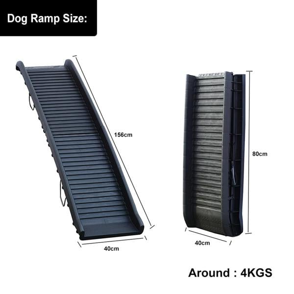 Gr8 Garden Dog Pet Ramp Plastic Folding Lightweight Strong Bi Fold Travel Car Van Portable