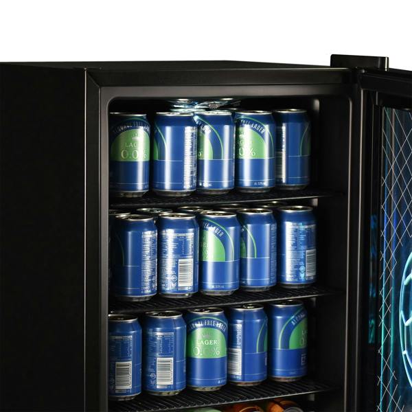 Willow WFBC98B 98L Under Counter Football Edition Beverage Cooler – Black