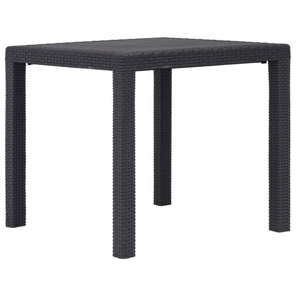 Berkfield Garden Table Brown 79x79x72 cm Plastic Rattan Look