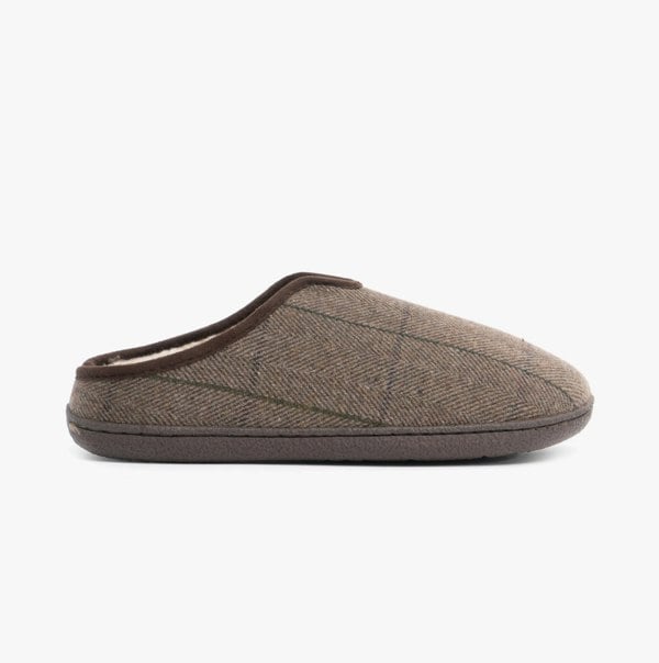 Jo & Joe HAMISH Mens Mule Slippers Dark Brown