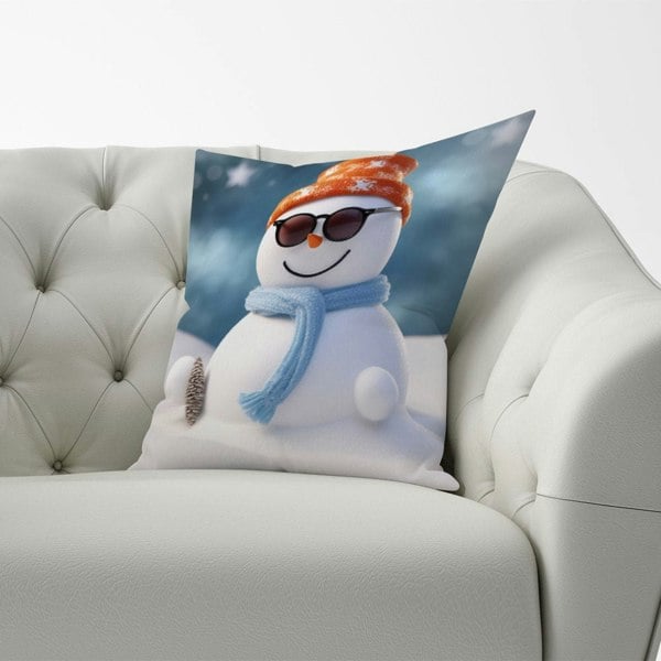 Warren Reed Smily Snowman Cushions