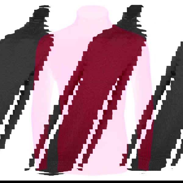 David WeJ Dixon Light Wool Turtleneck Jumper - Plum