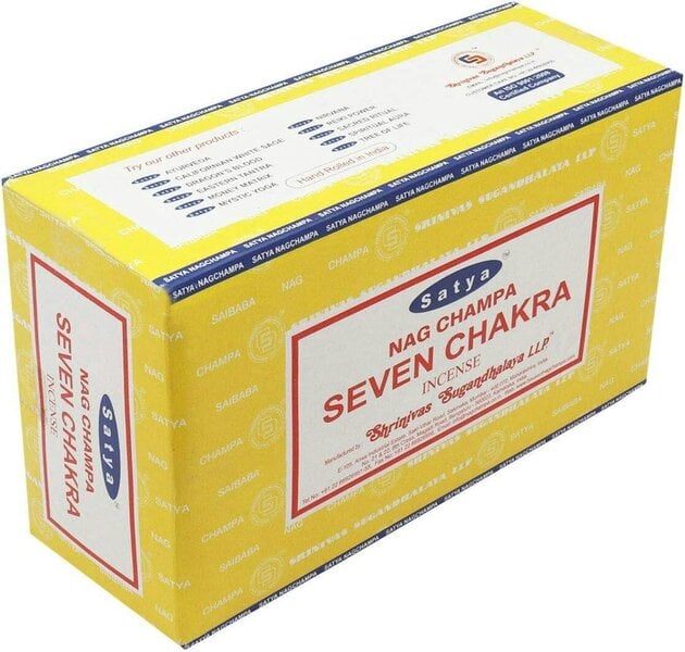 Satya Seven Chakra Incense Sticks, 12 x 15g Packs