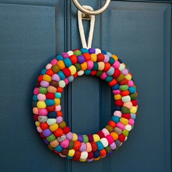 Paper High Felt Multicoloured Wreath