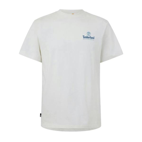 Timberland Mens Tree Logo Crew Neck T-Shirt - White - 