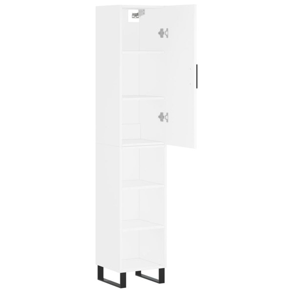 Berkfield Highboard White 34.5x34x180 cm Engineered Wood