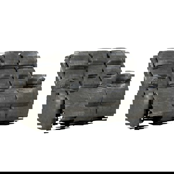 Furnishings For Less Monty Fabric Reclining Sofa Suite 3 + 2 - Grey