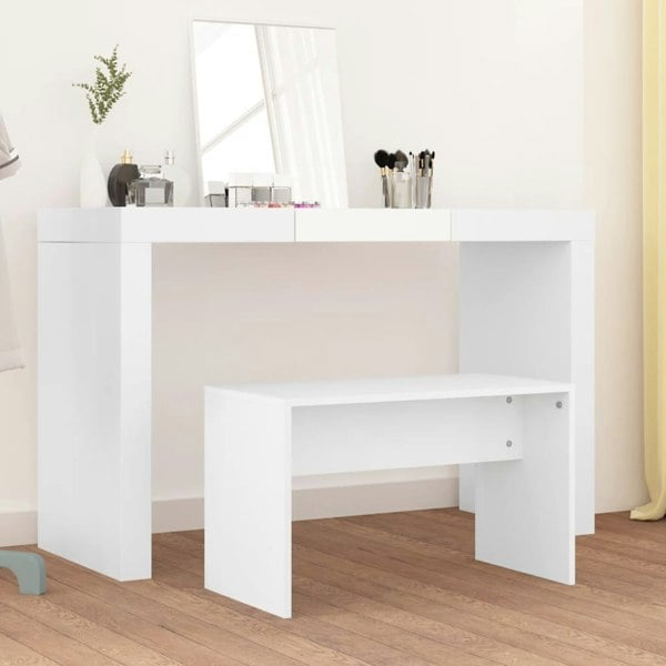 Berkfield Dressing Stool White 70x35x45 cm Engineered Wood