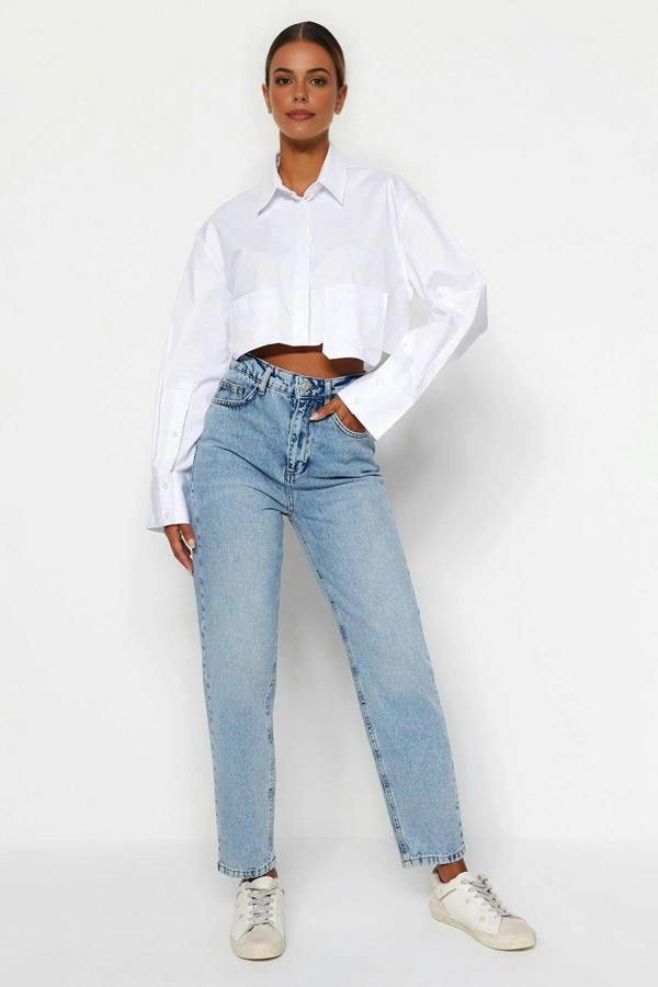 WOVCOR High Waist Mom Jeans