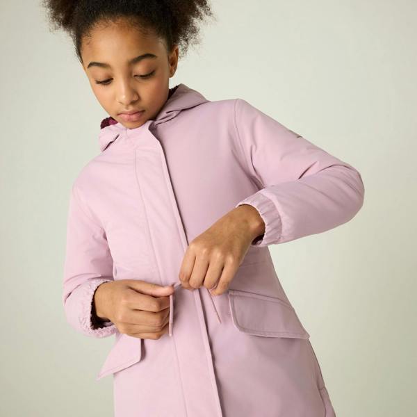 Regatta Childrens/Kids Vallina Insulated Waterproof Jacket - Powder Lilac/Fig - 