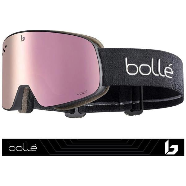 Bolle NEVADA - Matte Black with Volt Pink Lens