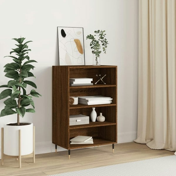 Berkfield Highboard Brown Oak 57x35x90 cm Engineered Wood