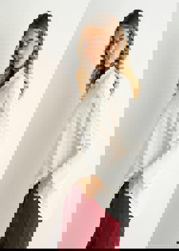 Gini London Ivory Kimono Oversized Blouse