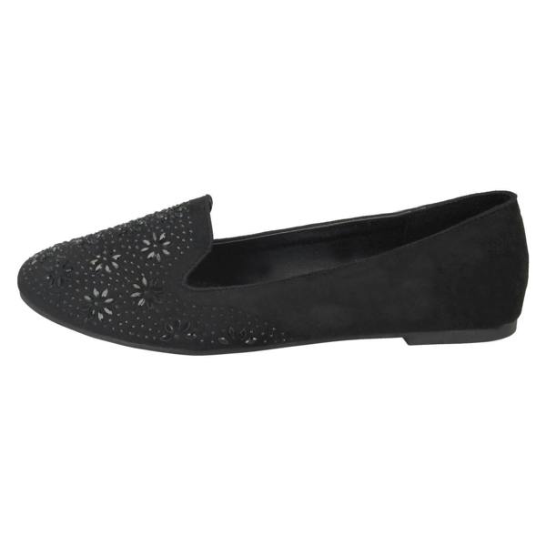 Spot On Ladies Spot On Flat Slipper Cut Ballerinas