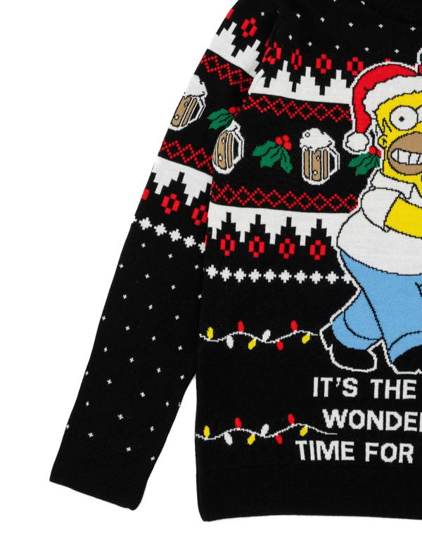 The Simpsons Mens Black Homer Christmas Jumper
