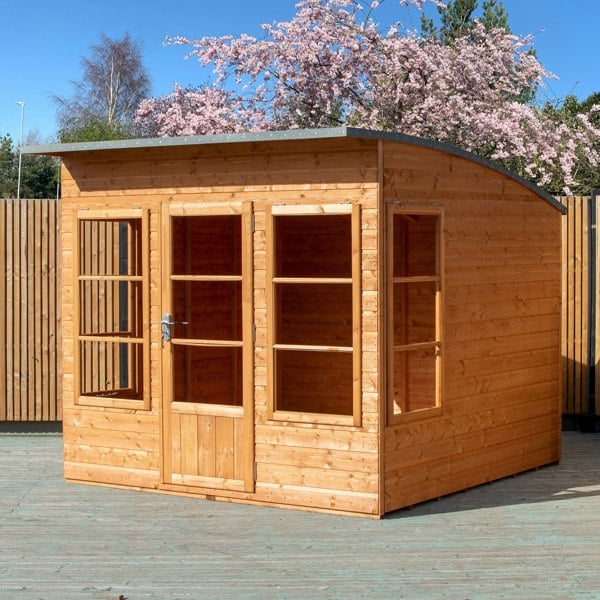 Shire Orchid 8x8G Summerhouse with curved roof - Best Shed