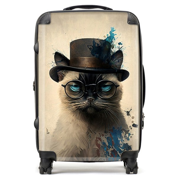 Warren Reed Siamese Cat Splashart Suitcase