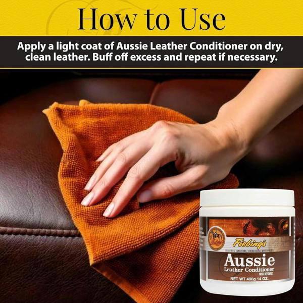 Fiebing's Aussie Leather Conditioner - Heavy Duty Weather Protection 14oz