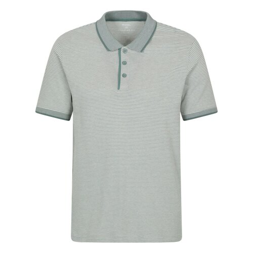 Mountain Warehouse Mens Dawnay Textured Pique Polo Shirt - Light Khaki - Light Khaki - 95% Cotton/5% Polyester