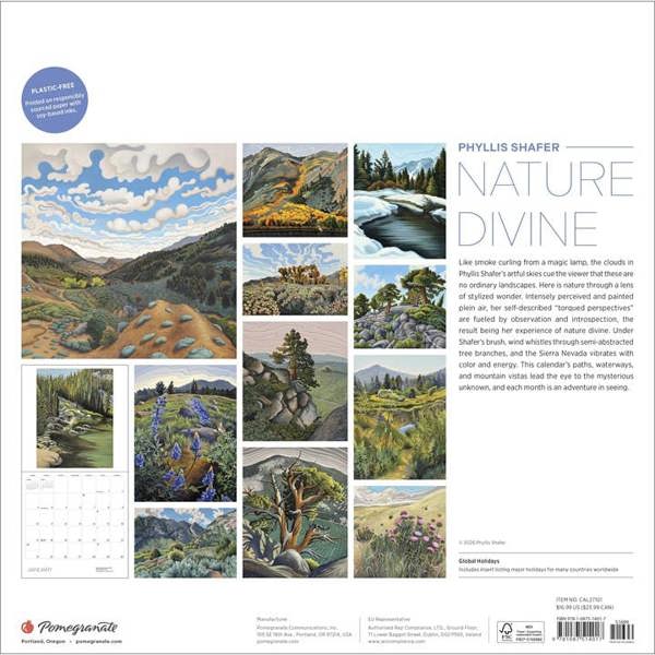 Phyllis Shafer, Nature Divine Calendar 2027, Wall Calendars, Month To View, Art, Gift